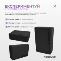 Блок для йоги EasyFit EVA Чорний