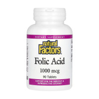 Фолієва кислота, Folic Acid 1mg - 90 tabs