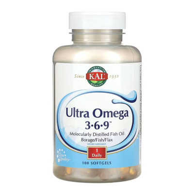 Комплекс жирних кислот, Ultra Omega 3-6-9 1200mg - 100 softgels