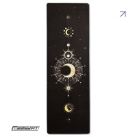 Килимок для йоги EasyFit BlackMoon (замша-каучук) чорний