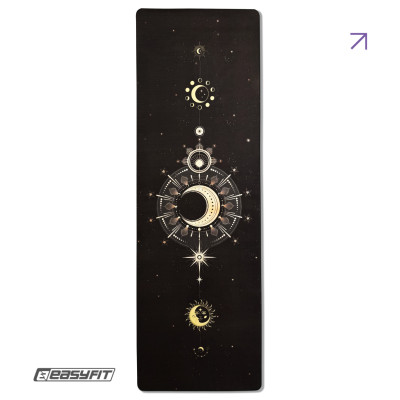 Килимок для йоги EasyFit BlackMoon (замша-каучук) чорний