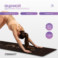 Килимок для йоги EasyFit BlackMoon (замша-каучук) чорний