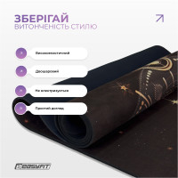 Килимок для йоги EasyFit BlackMoon (замша-каучук) чорний