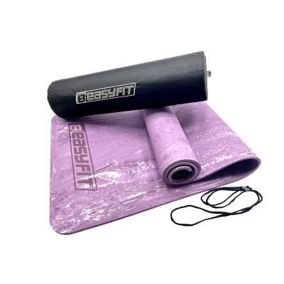 Килимок для йоги та фітнеса EasyFit PER Premium Mat 8 мм + Чохол фіолетовий Килимок для йоги та фітнеса EasyFit PER Premium Mat 8 мм + Чохол фіолетовий