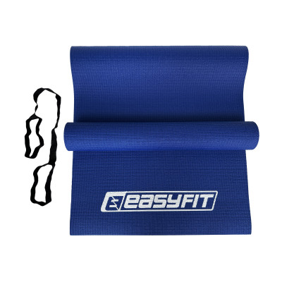 Килимок для йоги та фітнесу EasyFit ПВХ (PVC) Синій