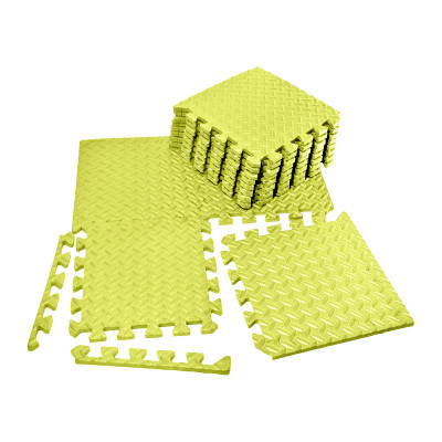 Татамі мат EasyFit 8 шт (30х30х1 см) хвіст ластівки жовтий Татамі мат EasyFit 8 шт (30х30х1 см) хвіст ластівки жовтий