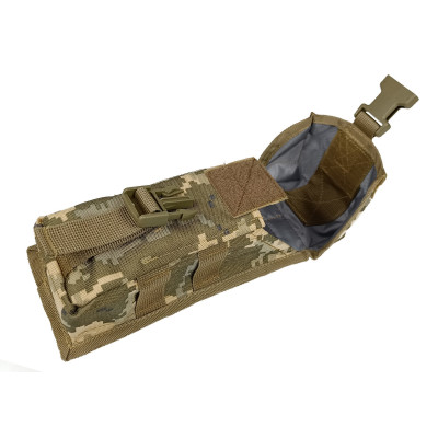 Підсумок під два магазини АК одинарний закритий піксель ЗСУ MM-14 (MOLLE, підсумок на розгрузку, жилет, РПС)