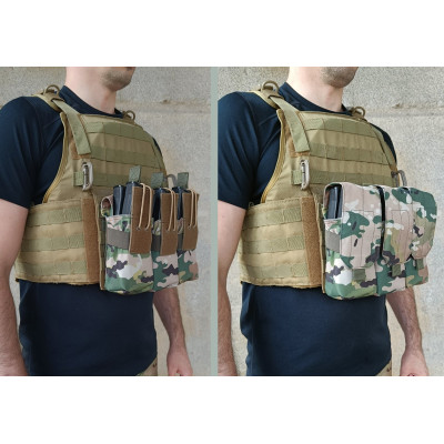Підсумок під 6 магазінів АК/РПК потрійний мультикам (MOLLE, підсумок на розгрузку, жилет, РПС)