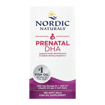Омега-3 для вагітних та мам, що годують, Prenatal DHA - 180 softgels Омега-3 для вагітних та мам, що годують, Prenatal DHA - 180 softgels