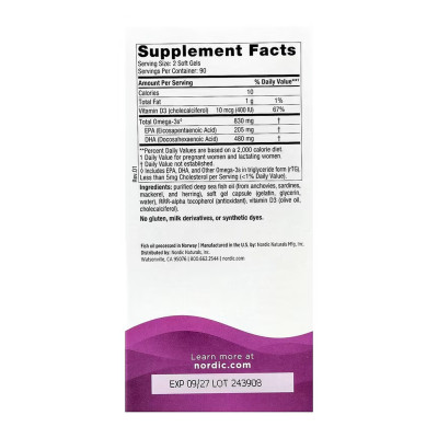 Омега-3 для вагітних та мам, що годують, Prenatal DHA - 180 softgels