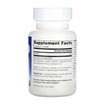 Мелатонін, Sleep Science® Melatonin 1mg Peppermint - 100 lozenges