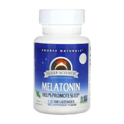 Мелатонін, Sleep Science® Melatonin 1mg Peppermint - 100 lozenges