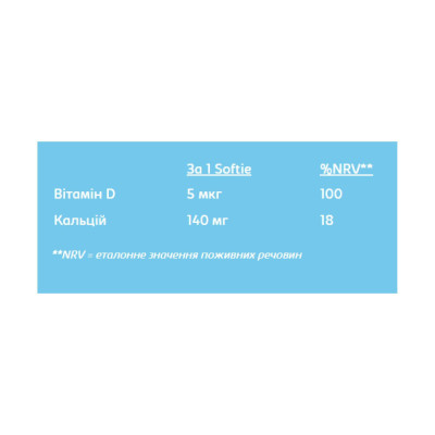 Кальцій Вітамін Д, Softies Calcium & Vitamin D - 30 softgels Strawberry