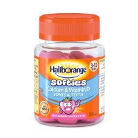Кальцій Вітамін Д, Softies Calcium & Vitamin D - 30 softgels Strawberry