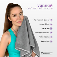 Спортивний рушник EasyFit RoyalWing 90х50 см з мікрофібри + кейс
