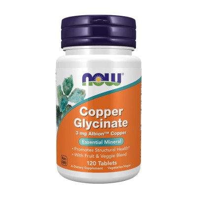 Мідь гліцинат, Copper Glycinate 3mg - 120 tabs Мідь гліцинат, Copper Glycinate 3mg - 120 tabs