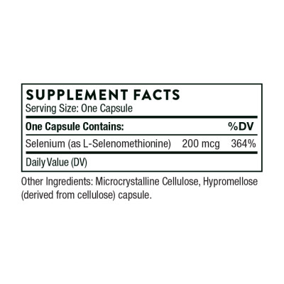 Селен (Л Селенометіонін), Selenium 200 mcg - 60 caps