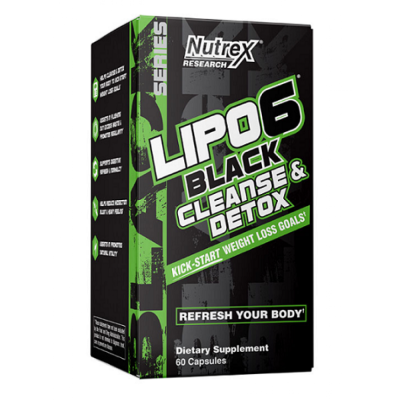 Жироспалювач, Очищення та Детокс, Lipo-6 Black Cleanse Detox - 60ct