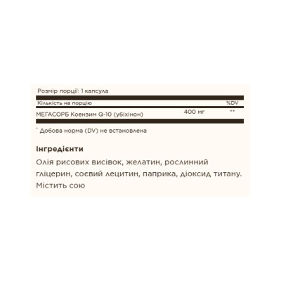 CoQ10 400mg MegSorb - 60 softgels