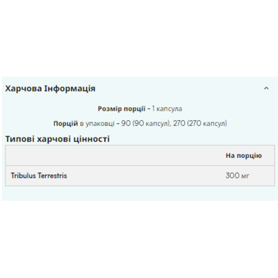 Трибулус, Tribulus Pro - 90caps