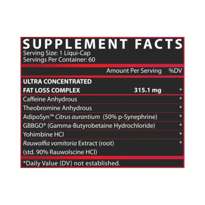 Жироспалювач, Lipo 6 Black Ultra Concentrate - 60 caps (EU version)