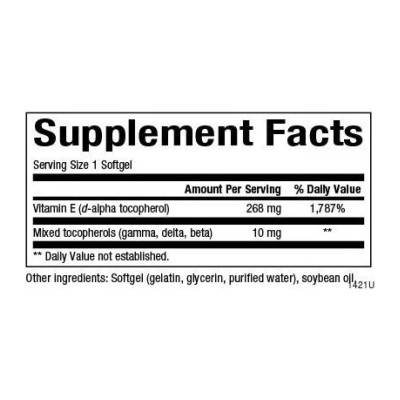 Вітамін Е, Mixed Vitamin E 268 mg (400 IU) - 90 softgels