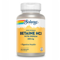 Бетаїн Гідрохлорид з Пепсином, High Potency Betain HCl with Pepsin 650мг - 100 vcaps