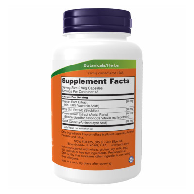 Комплекс рослинних екстрактів для сну, Now Foods Sleep - 90 vcaps