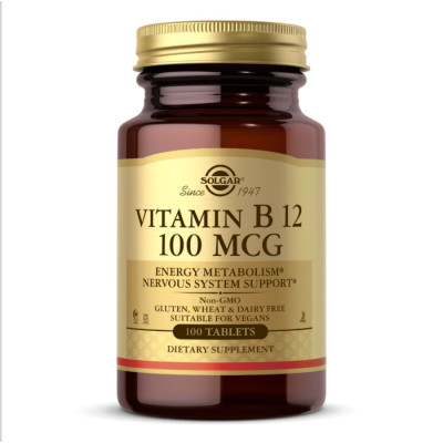 Вітамін В-12, Vitamin B12 100mcg - 100 tabs Вітамін В-12, Vitamin B12 100mcg - 100 tabs