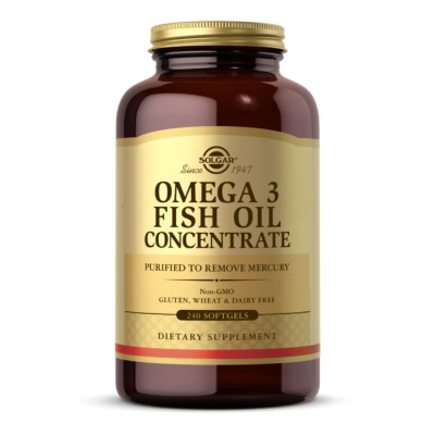 Омега-3, Omega-3 Fish Oil Concentrate - 240 Softgels Омега-3, Omega-3 Fish Oil Concentrate - 240 Softgels
