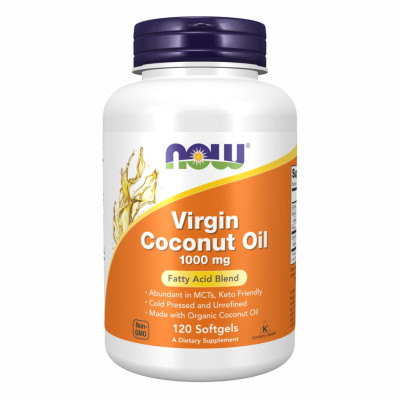 Нерафінована Кокосова олія, Coconut Oil 1000mg - 120 sgels