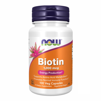 Біотин, BIOTIN 1000mcg - 100 vcaps Біотин, BIOTIN 1000mcg - 100 vcaps