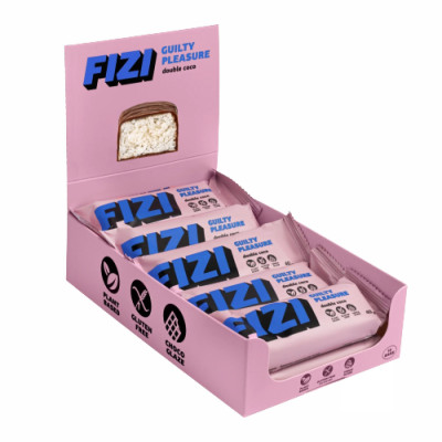 Протеїнові батончики, FIZI Chocolate Bar - 10х40g Double Coconut