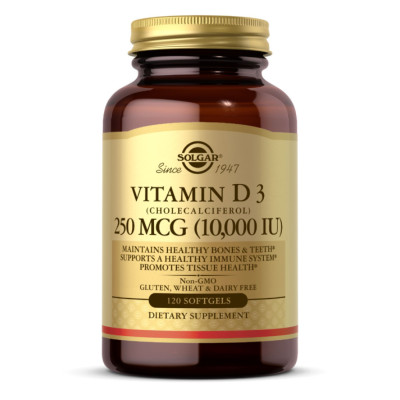 Вітамін Д3, Vitamin D3 250mcg (10 000IU) - 120 softgels