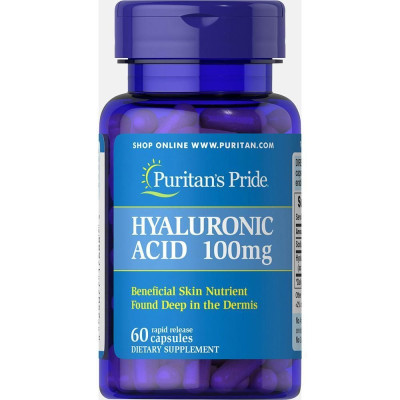 Гіалуронова кислота, Hyaluronic Acid 100 mg - 60 caps