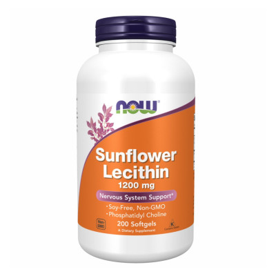 Соняшниковий лецитин, Sunflower Lecithin 1200mg - 200 sgels