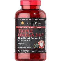 Потрійна Омега 3-6-9, Triple Omega 3-6-9 Maximum Strength - 240Softgels