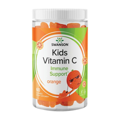 Вітамін С, Kids Vitamin C Gummies - 60 gummies Orange