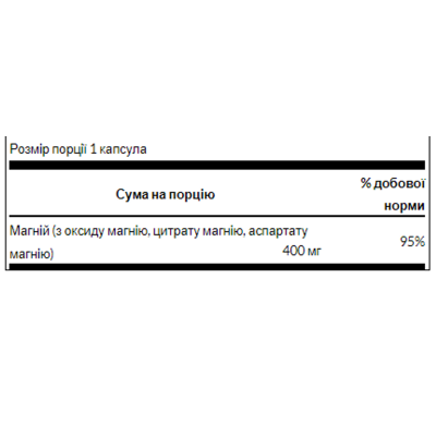 Потрійний комплекс магнію, Triple Magnesium complex - 100caps