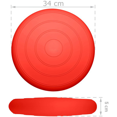 Балансувальна масажна подушка гладка EasyFit Balance Cushion Червоний Балансувальна масажна подушка гладка EasyFit Balance Cushion Червоний