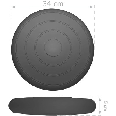 Балансувальна масажна подушка гладка EasyFit Balance Cushion Сірий Балансувальна масажна подушка гладка EasyFit Balance Cushion Сірий