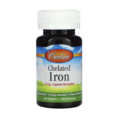 Хелатне залізо, Chelated Iron - 100 tabs