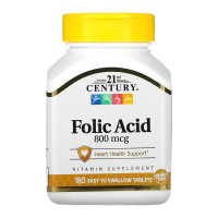 Фолієва кислота, Folic Acid 800 mcg - 180 tabs