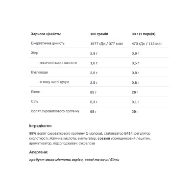 Isolate Protein - 2000g White Chocolate Raspberry