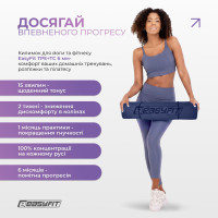 Килимок для йоги та фітнесу EasyFit TPE+TC 6 мм двошаровий синій-блакитний