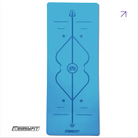Килимок для йоги професійний EasyFit Pro каучук 5 мм Блакитний