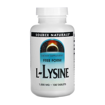 Л Лізин, L-Lysine 1000mg - 100 tabs Л Лізин, L-Lysine 1000mg - 100 tabs