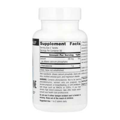 L-Phenylalanine 500mg - 100 tabs