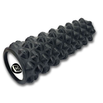 Масажний ролик EasyFit Grid Roller Extreme 45 см Чорний