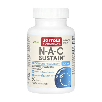 N-Ацетил-L-Цистеїн, NAC Sustain 600mg - 60 tabs